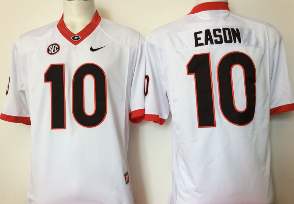 NCAA Men Georgia Bulldogs White 10 eason